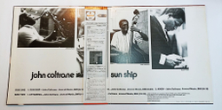 Винтажная виниловая пластинка John Coltrane Sun Ship (Japan 1976)