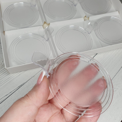 Подложка пластиковая круглая с держателем (цвет Прозрачный)