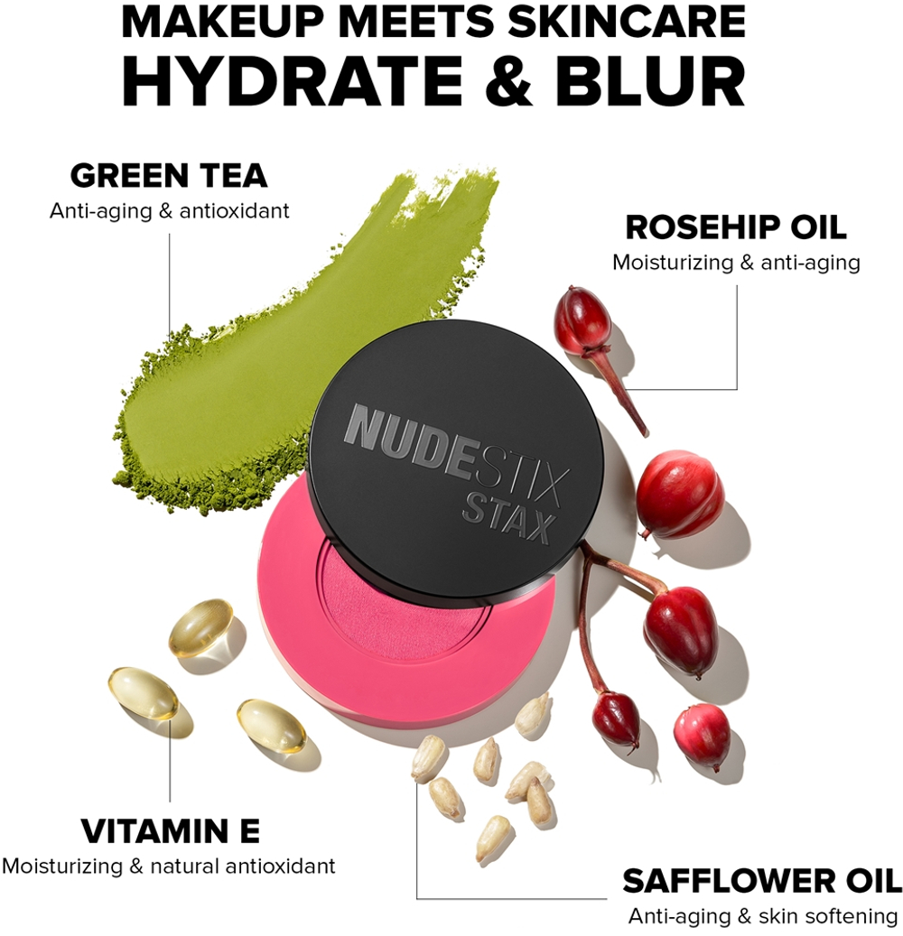 Nudestix Stax Set - Многофункциональный косметический продукт для макияжа глаз, губ и лица оттенок Pinkglow, 2 g