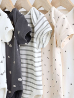 Боди с коротким рукавом для малышей Next E57-519, 5 шт., Белый, Темно-серый, Молочный