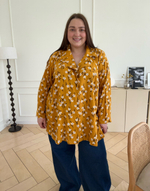 Блуза в цветочек желтая