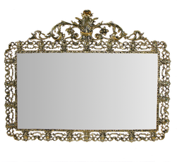 Bello De Bronze Зеркало Дуэ Кватро Си в раме, золото