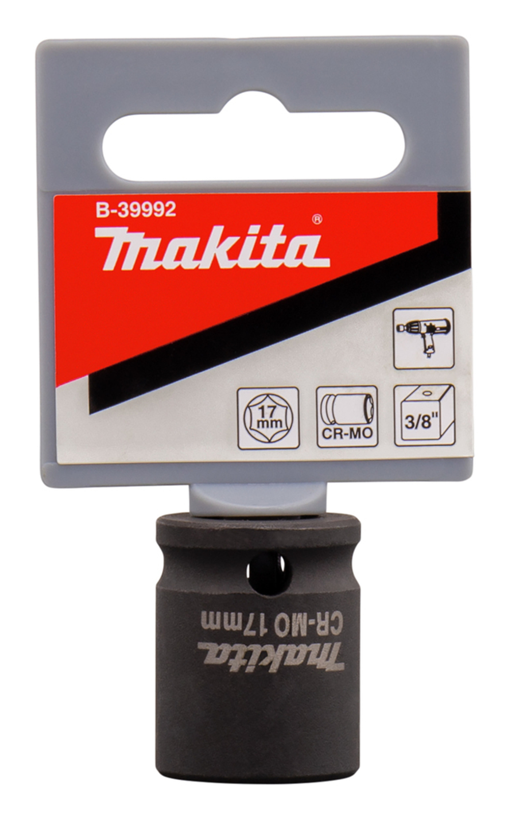 Торцовая головка 17x30 мм Makita B-39992 3/8\" 17 x 30 мм CR-MO