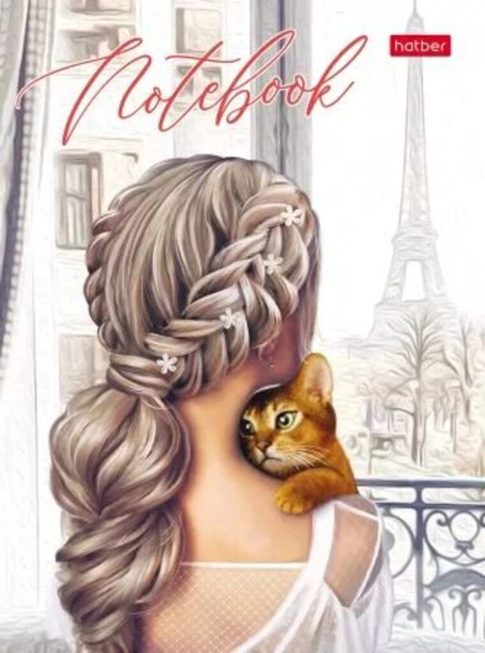 Блокнот А6 7БЦ 80л "Окно в Париж" кл., глянц.лам.