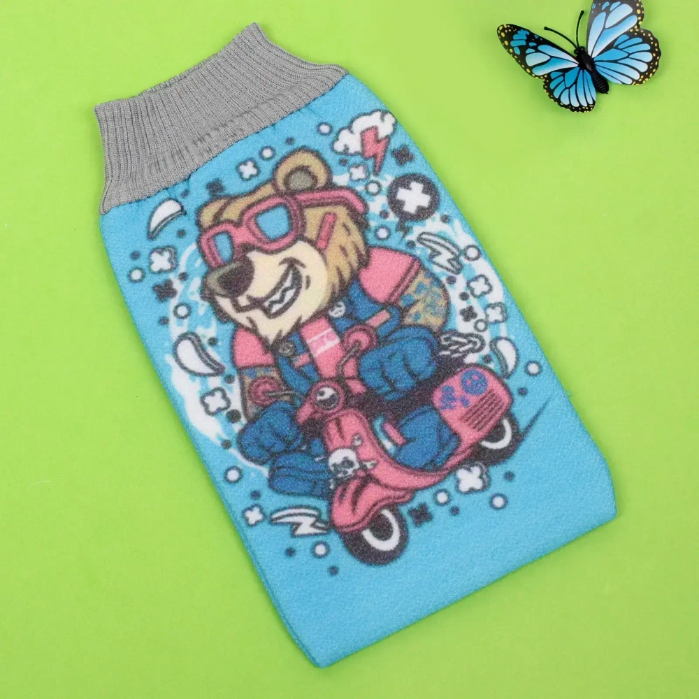 Мочалка-варежка для тела детская «MIR KRASOK», мишка Ральф, цвет как на фото, 20*14см, (ZIP пакет)