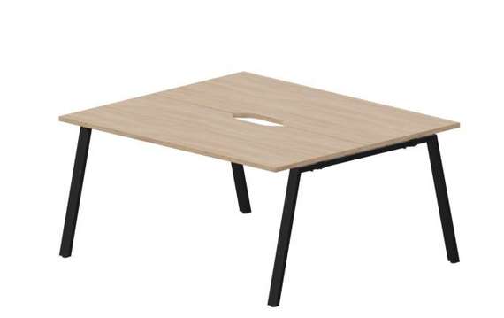 Составной стол Arena на 2 рабочих места 1580х1366х750мм (2 эргономичных выреза)