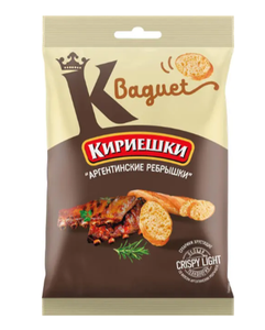 СУХАРИКИ КИРИЕШКИ БАГЕТ АРГЕНТИНСКИХ РЕБРЫШЕК 50ГР