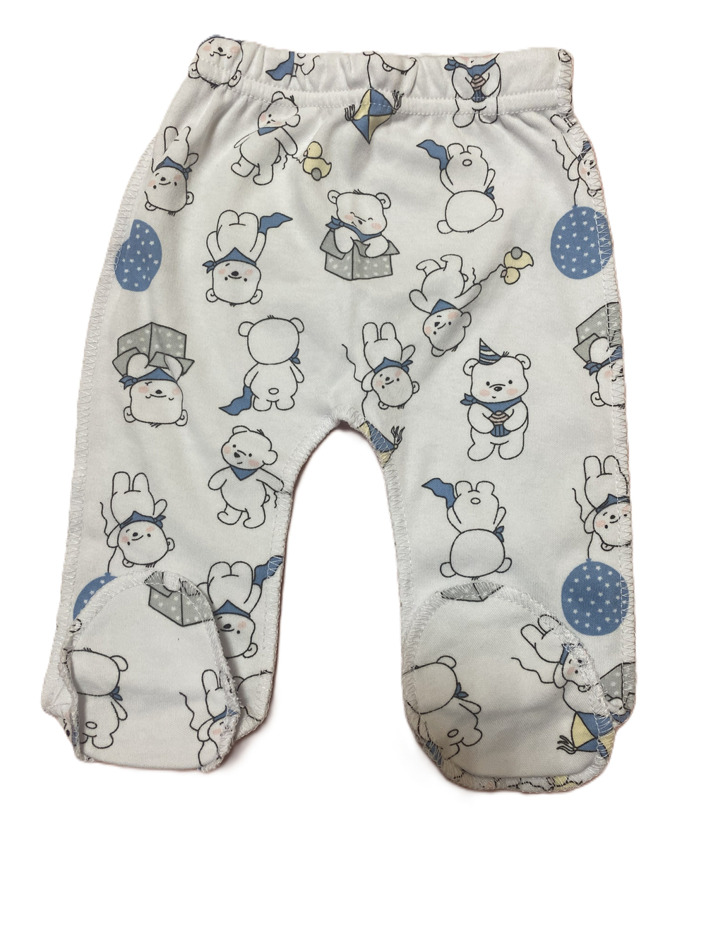 Ползунки на резинке из интерлока (100% хлопок) швы наружу на рост 56см