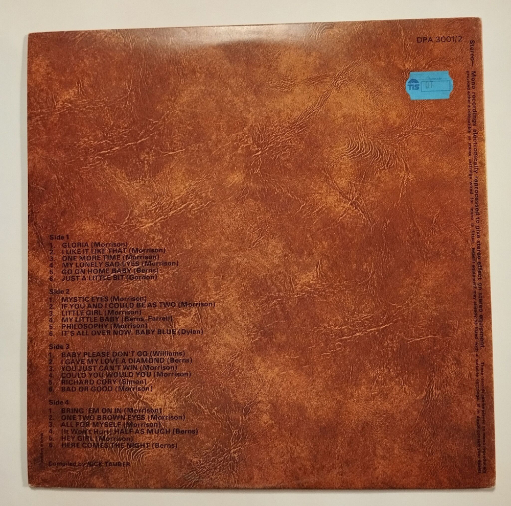 Винтажная виниловая пластинка LP Them Featuring Van Morrison Lead Singer (UK 1973)