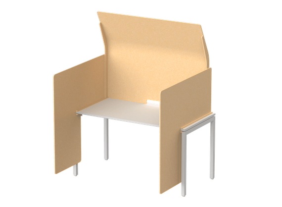 Кабина с высоким экраном-парусом и низкими боковыми стенками-ширмами 155х112х163