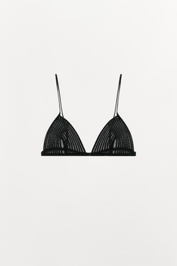 ZARA БРАЛЕТТ ИЗ 100% КОЖИ, ЧЕРНЫЙ