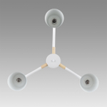 8097/3C MODERNI LN25 269 белый/белый металл, дерево/металл Люстра потолочная Е27 3*60W 220V ROSALINA