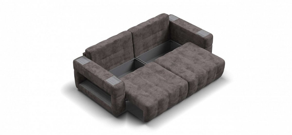 Диван Босс ХО Велюр Алькантара серый