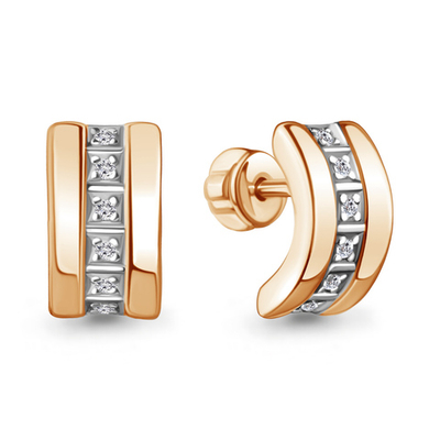 942672Ак Серьги из Золота с бриллиантами