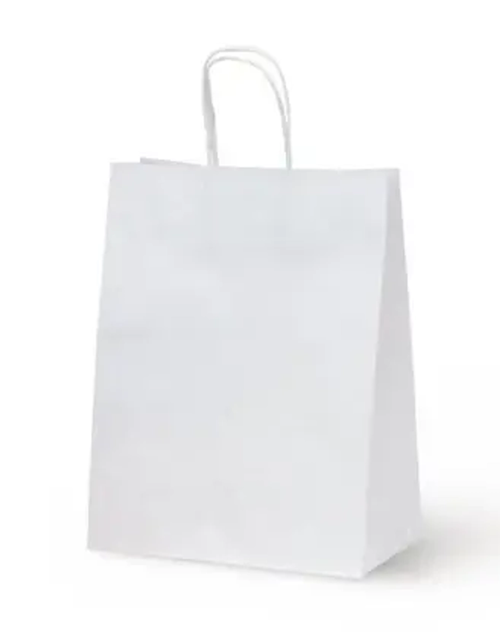 220*120*250 мм Бумажный пакет БЕЛЫЙ с кручеными ручками 250шт/кор.