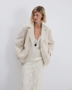 Топ из вискозы Берберри молочный