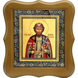 Всеволод Псковский и Новгородский Святой Благоверный князь. Икона на холсте.