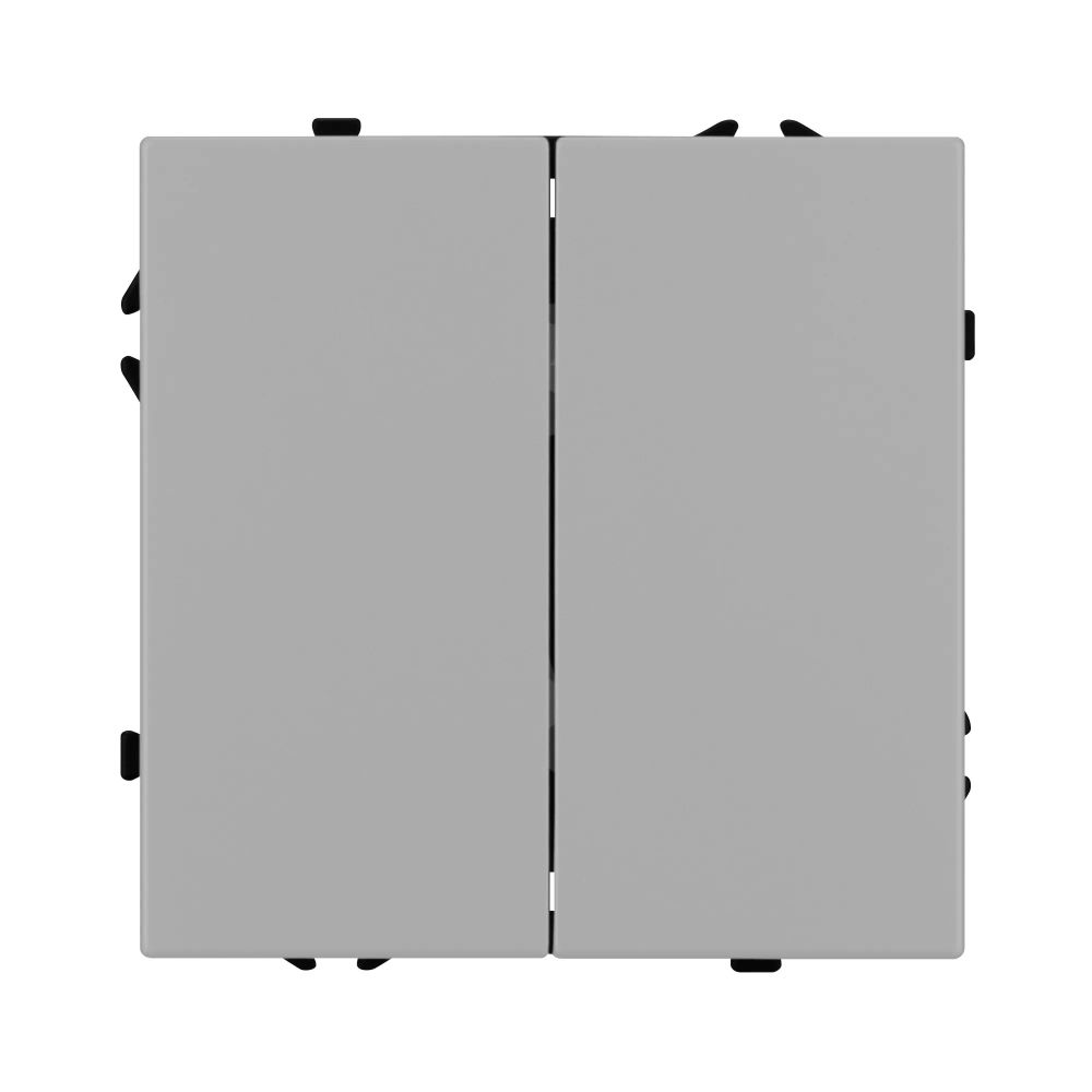 Механизм звонкового выключателя двухклавишный SWT-NOBE-MKR2-SFPL-IS (230V, 10A) (Arlight, Никель) 061786