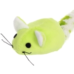 Игрушка - мышка для кошек «ЦЕПКИЕ ЛАПКИ», цвет зеленый, шуршащий хвостик 7см