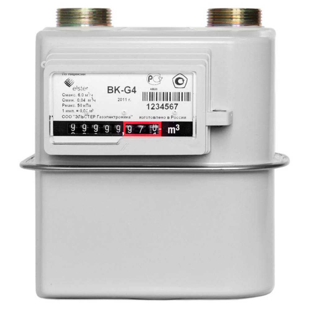 Счетчик газа РАСКО ВК-G4 (G11/4) (110мм) правый