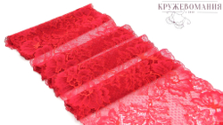 Эластичное кружево, красный, 22,5 см (Артикул: EK-1027), м