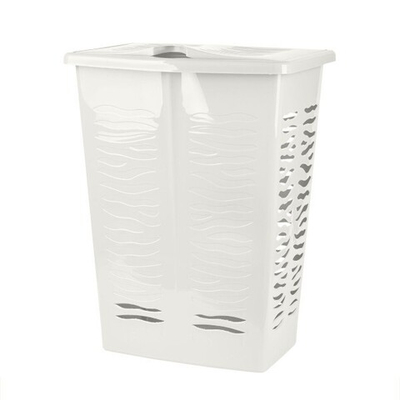 Корзина для белья Keeplex Regular с откидной крышкой 42л 39,8х29,9х53,7см белое облако