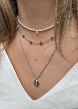 Чокер из жемчуга с опалом