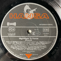 Винтажная виниловая пластинка LP Boney M Nightflight To Venus (Germany 1978) Painter Man