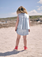 Топ джинсовый и шорты джинсовые в комплекте для девочки Next AC9-259, Синий