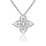 Подвеска-бегунок из белого золота с фианитами