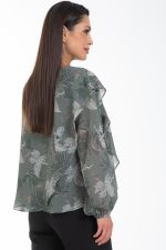 Блуза Красивая из шифона (олива) Diolche (Акция)