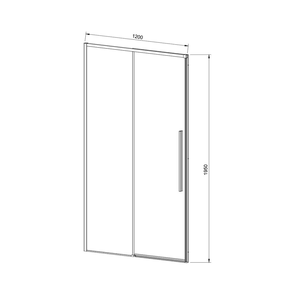 Душевая дверь Слим-Н (Slim-N) VDS-4SN120CL, 1200, хром, стекло прозрачное