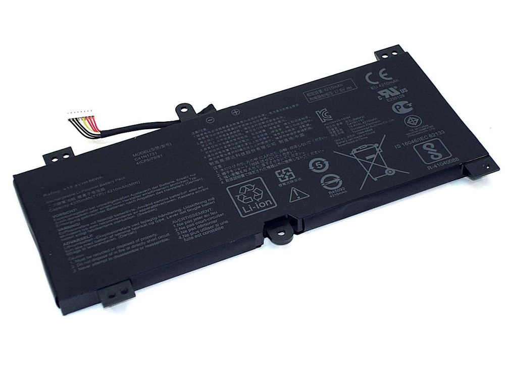 Аккумуляторная батарея для ноутбука Asus GL504 (C41N1731) 15,4V 66Wh 4335mAh