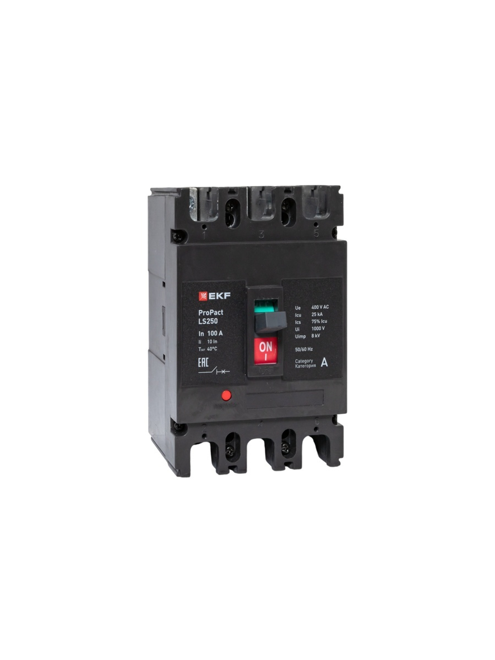 Выключатель автоматический 3п 100А 25кА LS250 ProPact EKF mccb-250-25-3-100-ls