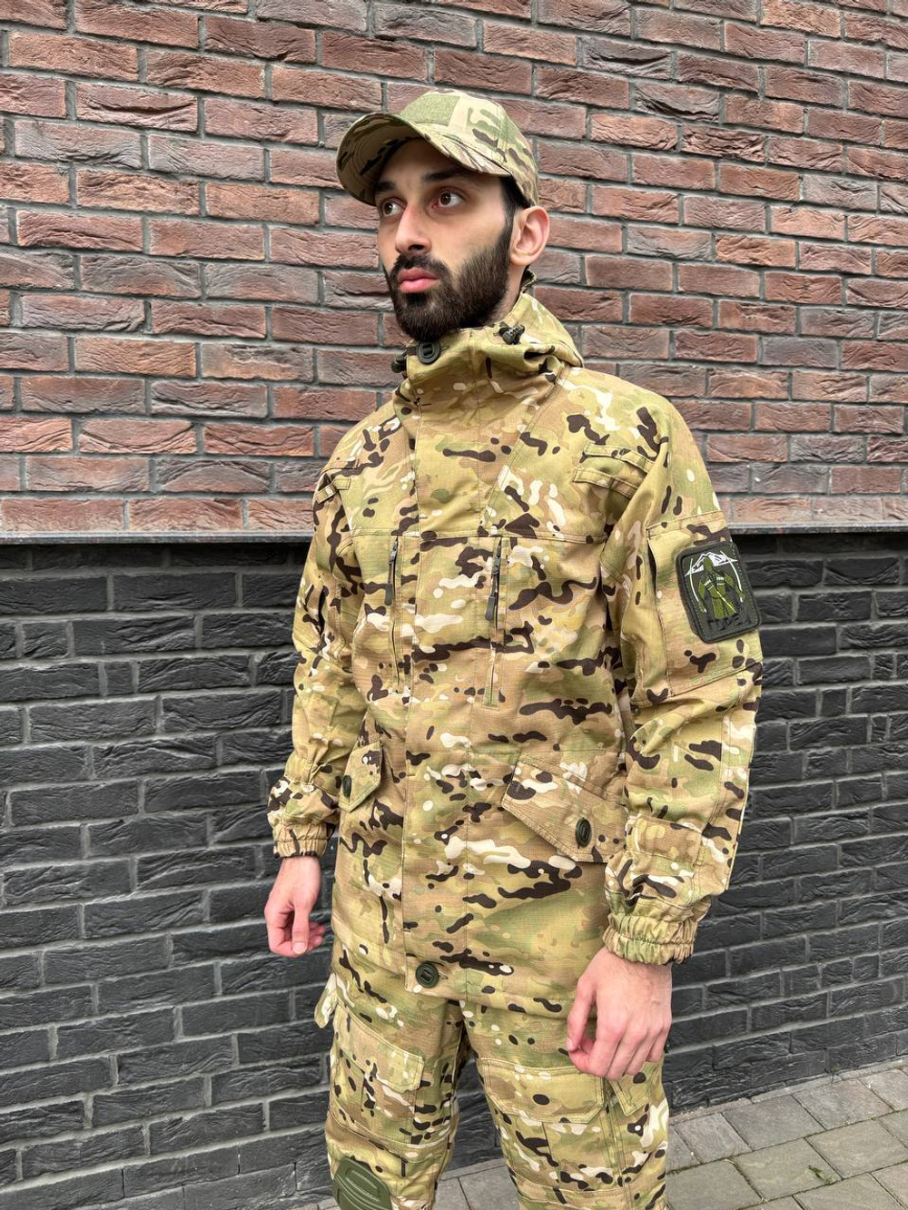 Тактический костюм горка с наколенниками и налокотниками лайт мультикам