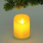 Сувенир с подсветкой «Свеча - Изыск» 7,5*10 см (работает от батареек 3 ААА)