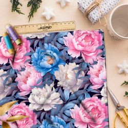 Ткань премиум Оксфорд 600D цветущий розарий