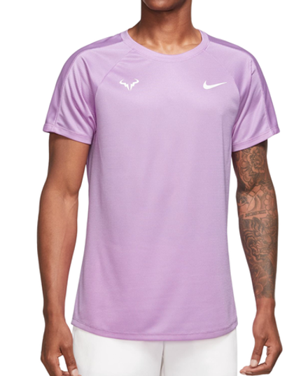 Мужская теннисная футболка Nike Rafa Challenger Dri-Fit Tennis Top - rusch fuchsia/white