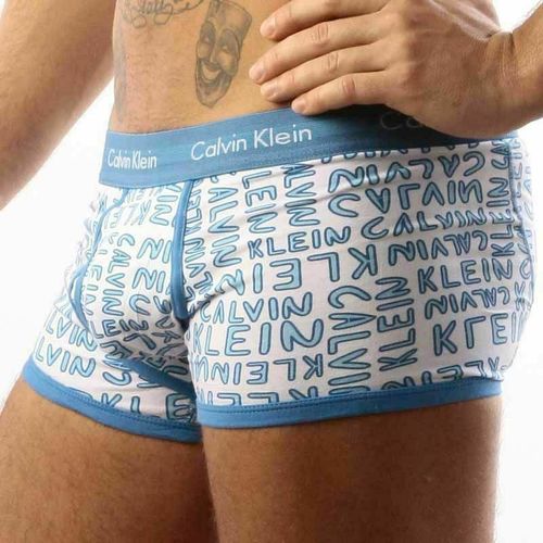 Мужские трусы боксеры Calvin Klein 365 print Blue CK