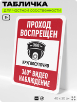 Табличка для частной территории "Проход воспрещен", на дом, для участка, организаций и частных территорий, предупреждающая, 40х30 см, Silver Plane x Айдентика Технолоджи