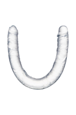 Двусторонний фаллоимитатор Toyfa Basic Double Dildo, 40 см, прозрачный