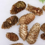 Композиция для декора «Сказочные шишки» 10*10*13 см (120 гр), шампань