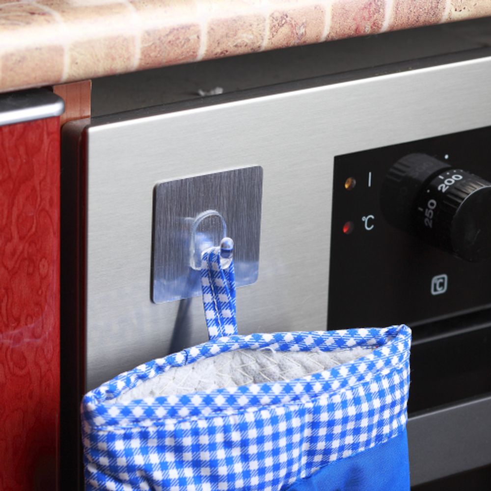 Крючки СИЛА SH68-S2S-24 на силиконовом креплении 6,8х6,8 см серебро 2 шт. до 1,5 кг