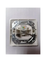 Розетка с рамкой телефон RJ-11 ProfiTec Corsa белая