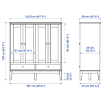 Шкаф - IDANÄS/IDANАS   IKEA/ ИДАНАС ИКЕА, 121x50x135 см, темно-коричневый