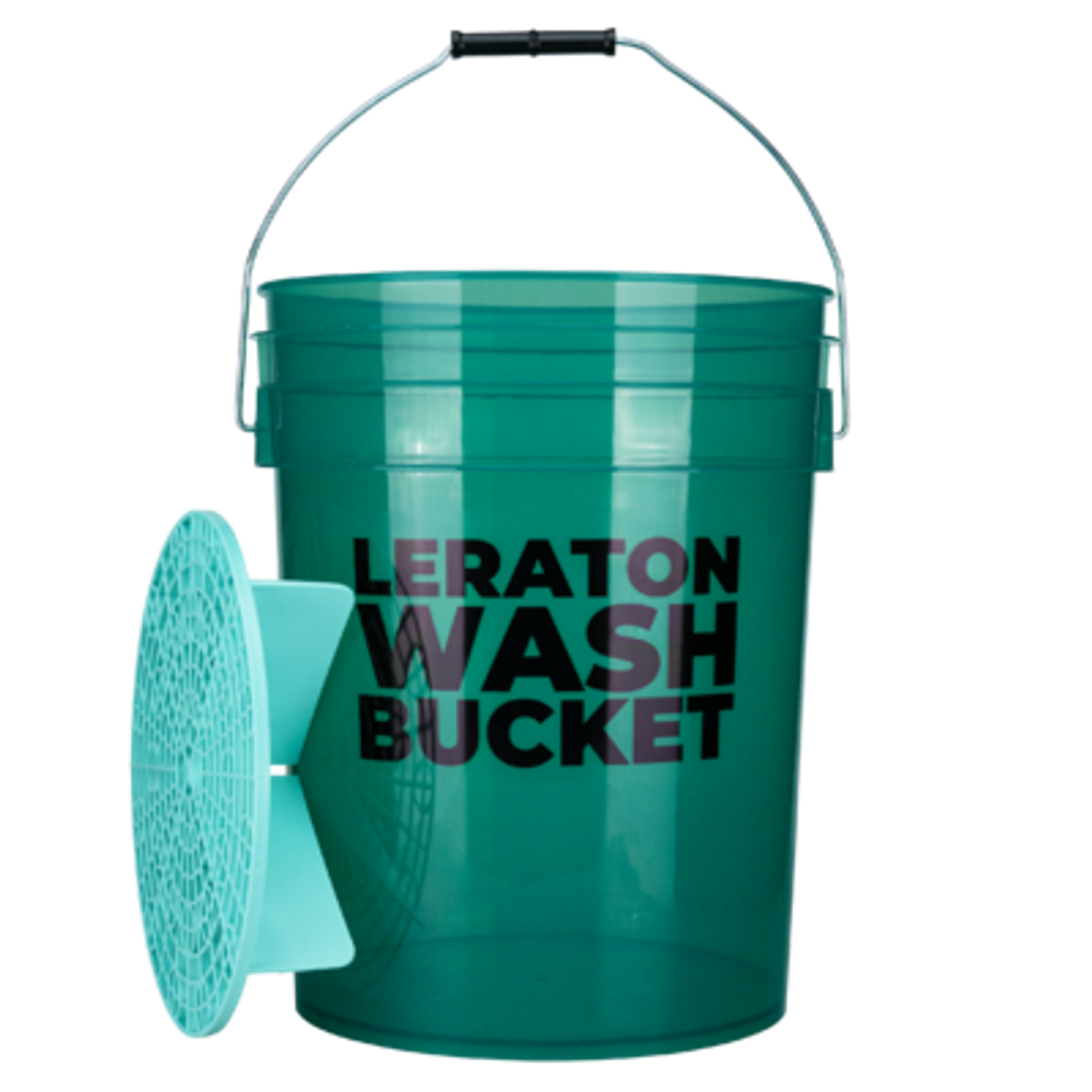 LERATON DETAILING BUCKET WBT Прозрачное ведро для мойки автомобилей с сепаратором (бирюзовое) 20л