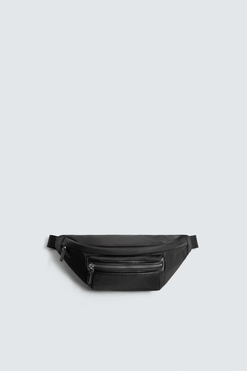 ZARA ПОЯСНАЯ СУМКА ИЗ ТЕХНИЧЕСКОЙ ТКАНИ, ЧЕРНЫЙ