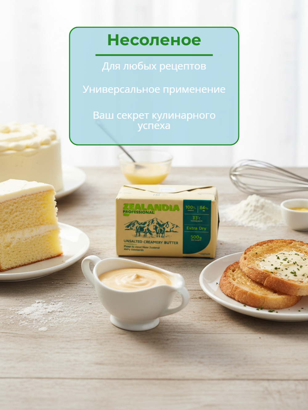 Масло сладкосливочное несоленое жир. 84% "Zealandia" 500 гр