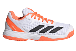 Детские теннисные кроссовки Adidas Courtflash K - lucid orange/cyber metallic/cloud white