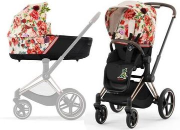 Коляска 2 в 1 Cybex Priam 4 2022. Spring blossom light